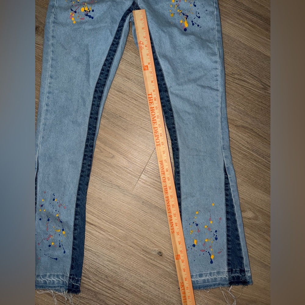 BoohooMAN Artistic Splatter Jeans Size 30 - Picture 6 of 6
